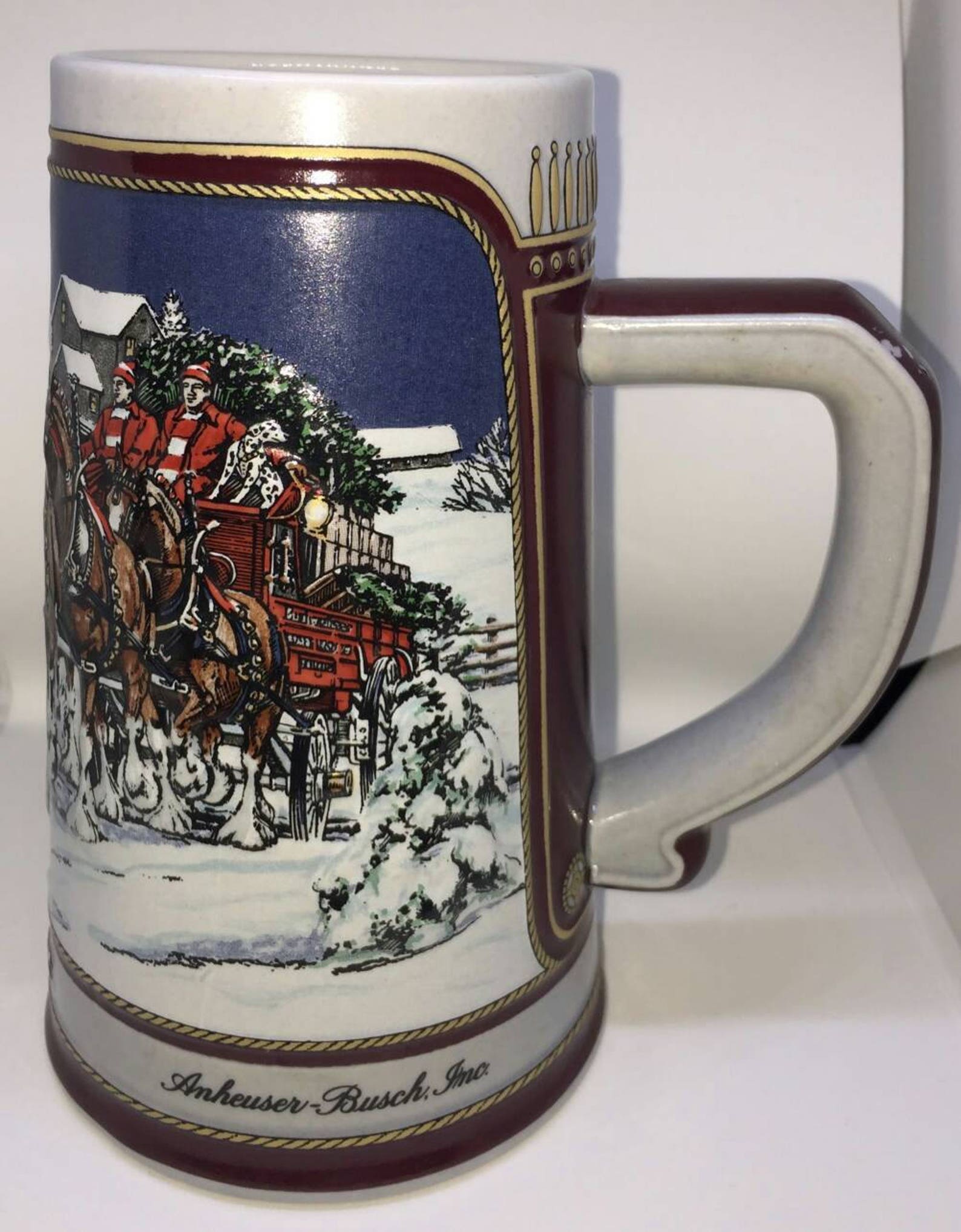 Budweiser 1989 Rare Mug Christmas Collector's Series Limited Holiday Edition - Etsy Singapore