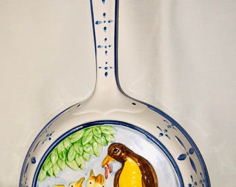 Sigma the Tastesetter Ceramic Pan Decor Birds Robins Time for -  Hong  Kong