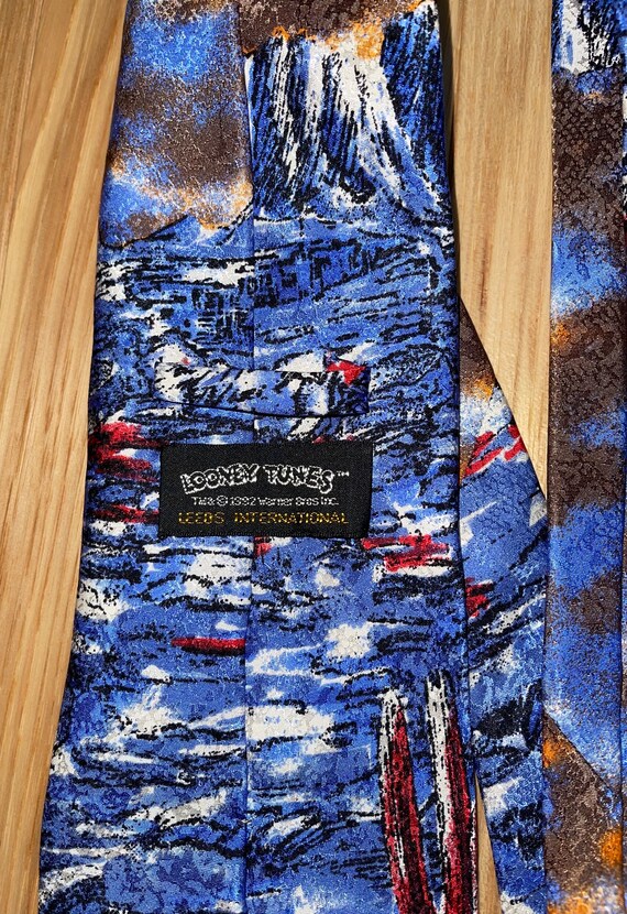 Cravate Vintage YSL Rive Gauche – Raoul Duffy – Motif Art Déco Tropical – Homme