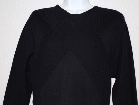 Black Sweater Dress by R&K Originals Size 6 - image 4