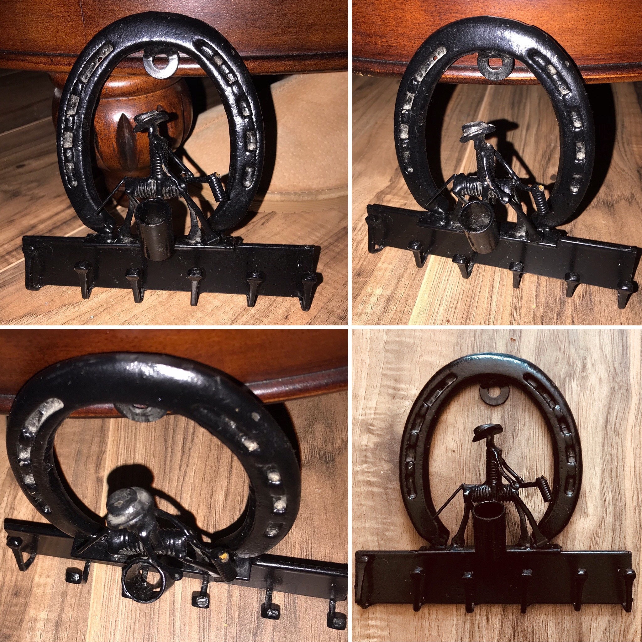 Rustic Vintage Key Holder Wall Plate Horse Shoe Horse Rider Etsy UK