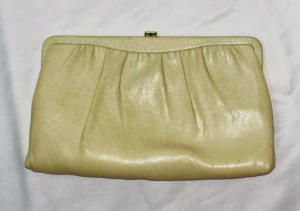 1960's Vintage Beige Bone Color Evening Bag/ Clutch | Etsy