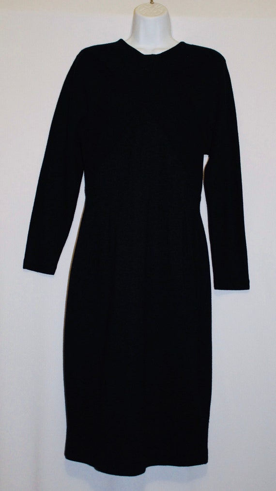 Black Sweater Dress by R&K Originals Size 6 - image 2