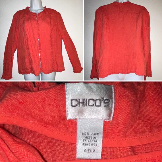 Vintage Chicos Design Jacket Orange 