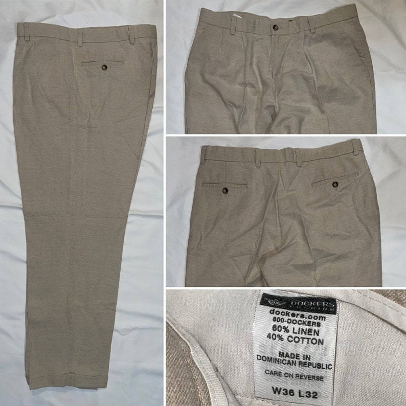 Dockers Slacks Pants 36x32 Khaki Etsy