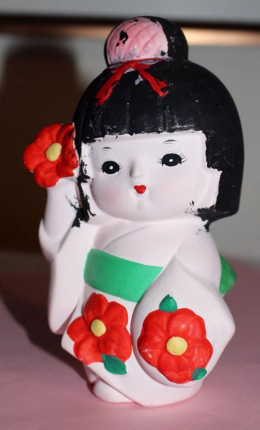 Vintage Japanese Paper Mâché Bobble Head Doll, Geisha Girl, Japanese Toys,  Japan Vintage, Paper Clay, Kimono, Traditional Japan, Collectible 