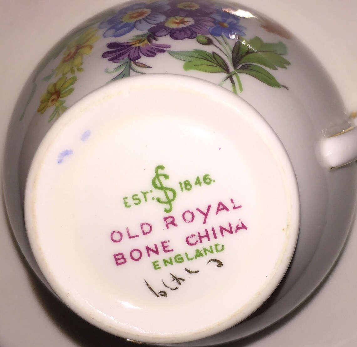 Vintage Old Royal Bone China Teacup Set Teacup and Saucer Etsy