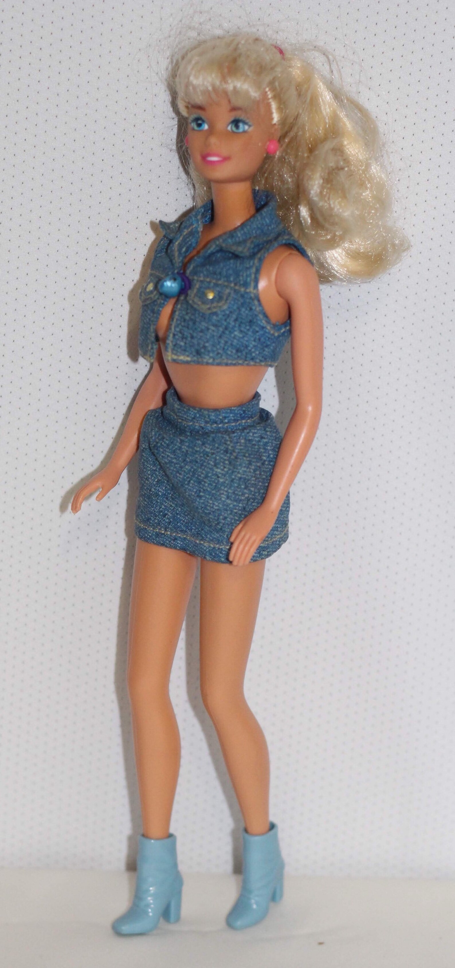 1980's Mattel Barbie Doll Blue Denim Outfit | Etsy