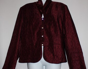 PATRA Dark Red/Burgundy Vintage Jacket Size 16