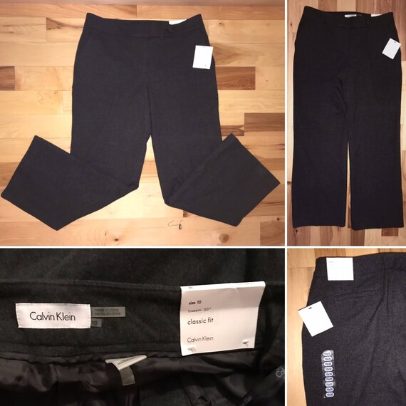Calvin Klein Dark Gray Slacks Trousers 