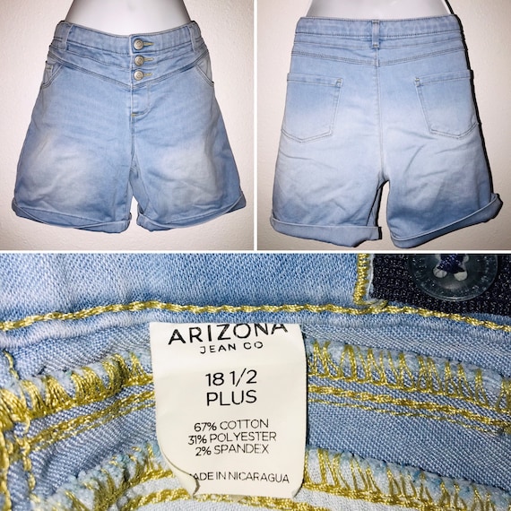 Arizona Jeans Denim Shorts Light Blue Juniors Size