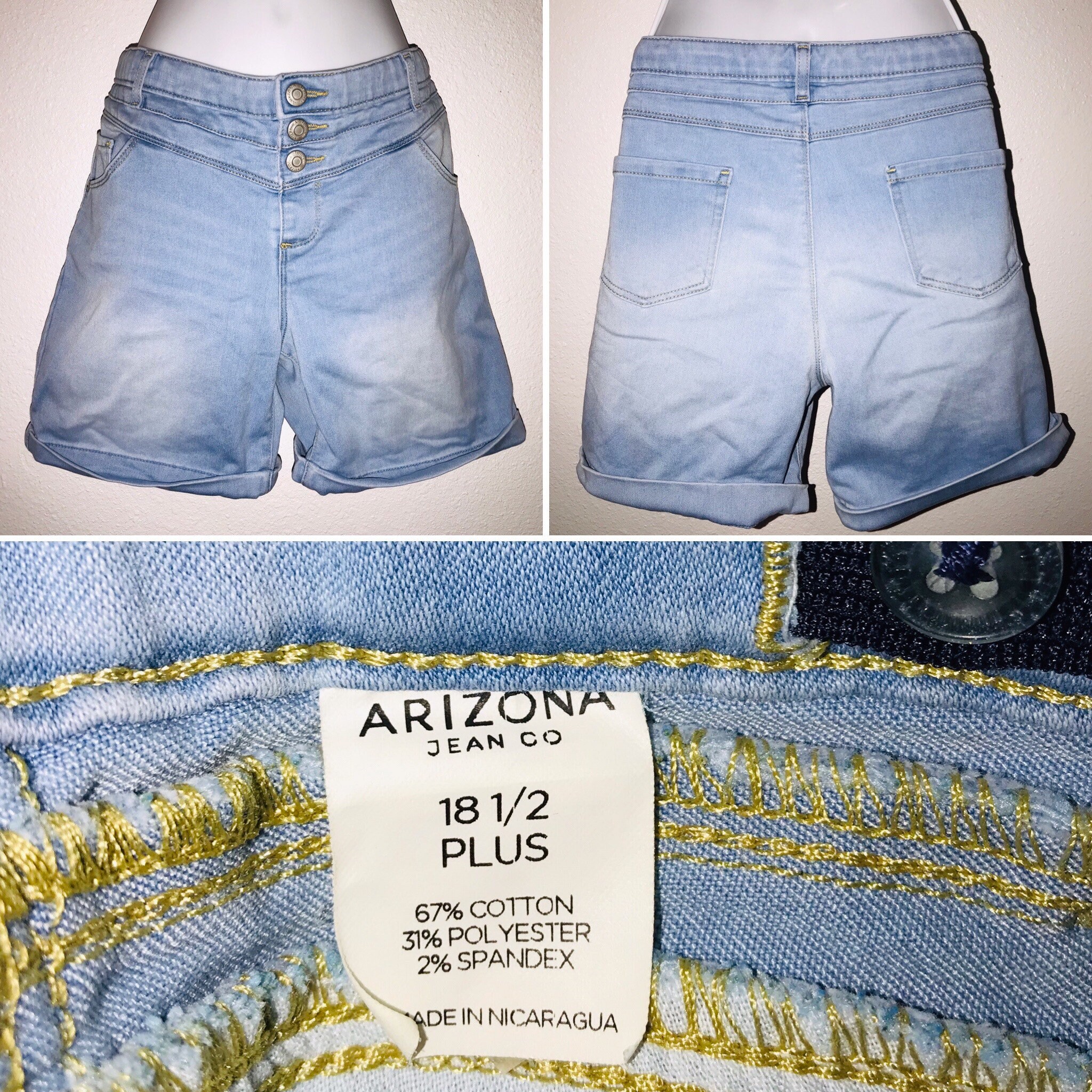 Arizona Jeans Denim Shorts Light Blue 