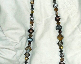 Necklace -Array of Browns and Golds