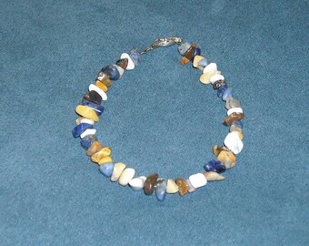 Gemstone Bracelet - Mixed Agate Chips