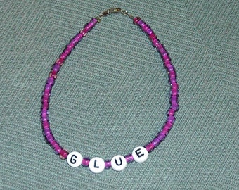 Christian Acronym Bracelet - GLUE ; Purple