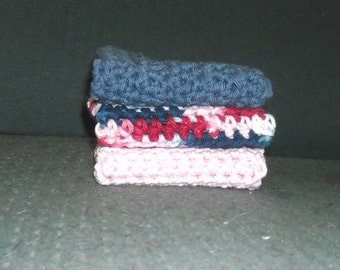 Crocheted Cotton Dish Clothes/Wash Clothes