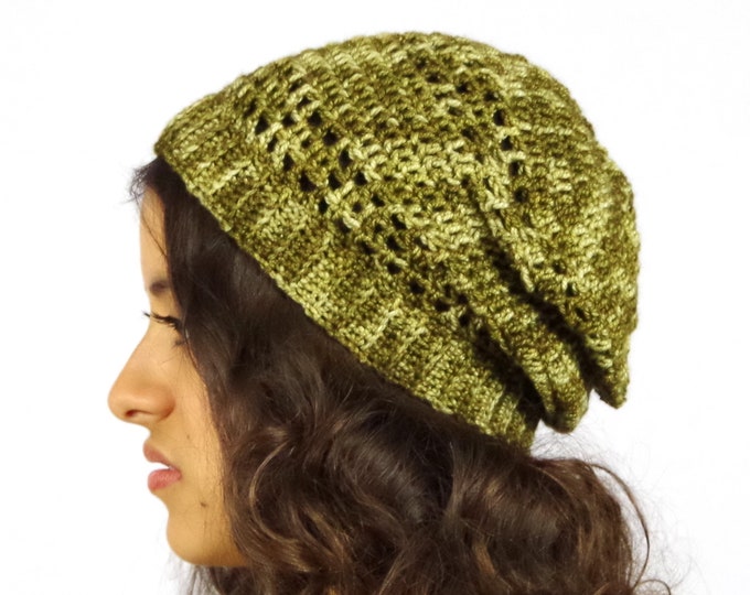 Dots & Dashes Slouchy Hat - PDF Crochet Pattern with Full Photo Tutorial