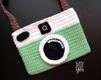 Vintage Camera Purse - PDF Crochet Pattern & Video Tutorial