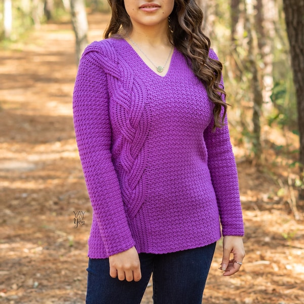 Women's Crochet Pullover Pattern, Sweater Crochet Pattern, Plus Size Crochet Pattern, Crochet Sweater Pattern, Plus Size Sweater Pattern