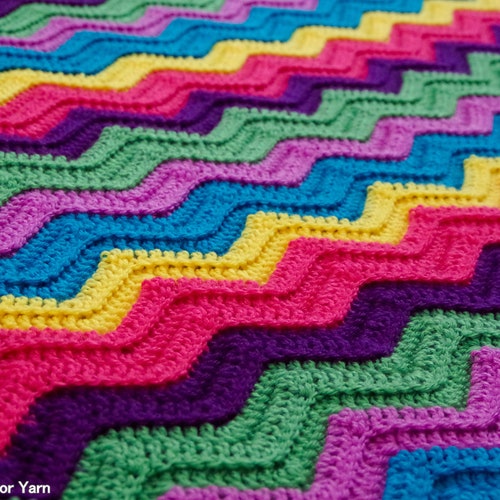 Zig Zag Crochet Blanket Pattern Chevron Crochet Blanket Etsy