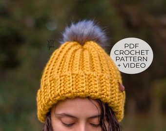 Easy Hat Crochet Pattern for Beginners, Baby Hat Crochet Pattern, Kids Hat Crochet Pattern, Mens Hat Crochet Pattern, Womens Hat Pattern