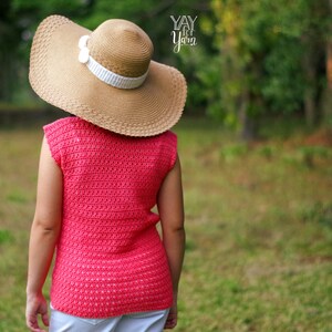 Crochet Top Pattern, Crochet Summer Top Pattern, Plus Size Crochet Patterns, Crochet Patterns for Women, Easy Crochet Pattern for Beginners image 3