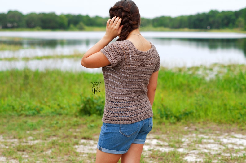 Crochet Summer Top Pattern, Plus Size Crochet Patterns, Crochet Top Pattern, Crochet Patterns for Women, Easy Crochet Patterns For Beginners image 3