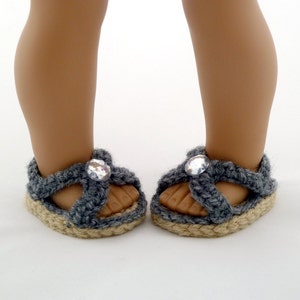 PDF CROCHET PATTERN - Summer Sandal Pack 2 - Closed-toe & Double-Arch Slingbacks for American Girl Doll - Instant Download