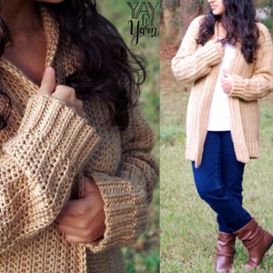 Easy Crochet Cardigan Pattern, Plus Size Crochet Pattern, Crochet Cardigan Patterns for Women, Plus Size Crochet Sweater Pattern, Beginner