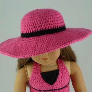 Crochet Doll Hat Pattern, American Girl Doll Crochet Patterns, 18 inch Doll Hat Crochet Pattern, Crochet American Girl Doll Clothes Patterns