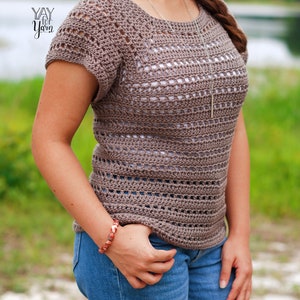 Crochet Summer Top Pattern, Plus Size Crochet Patterns, Crochet Top Pattern, Crochet Patterns for Women, Easy Crochet Patterns For Beginners image 2