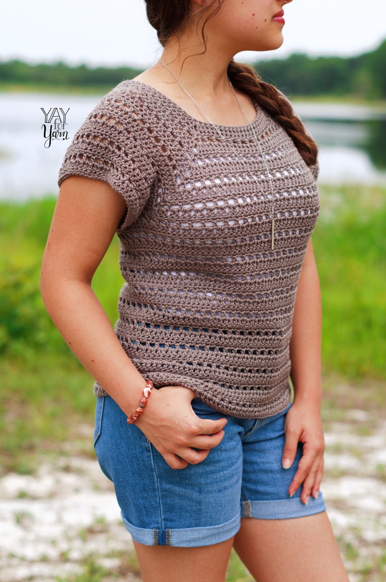 Crochet Summer Top Pattern, Plus Size Crochet Patterns, Crochet Top Pattern, Crochet Patterns for Women, Easy Crochet Patterns For Beginners image 2