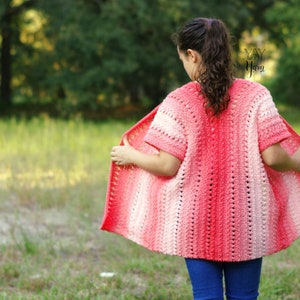 Kimono Knitting Pattern, Plus Size Knitting Pattern, Summer Cardigan Knitting Pattern Easy Knitting Pattern Kimono Cardigan Knitting Pattern image 3