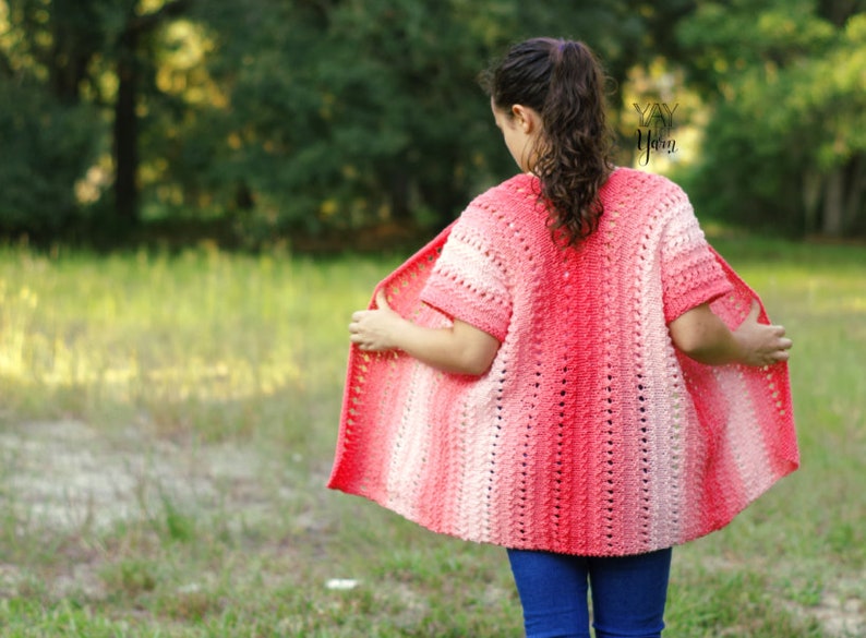 Kimono Knitting Pattern, Plus Size Knitting Pattern, Summer Cardigan ...