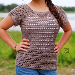 Crochet Summer Top Pattern, Plus Size Crochet Patterns, Crochet Top Pattern, Crochet Patterns for Women, Easy Crochet Patterns For Beginners image 5