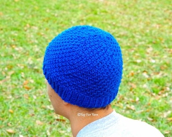 Moss Stitch Hat - PDF Knitting Pattern & Video Tutorial