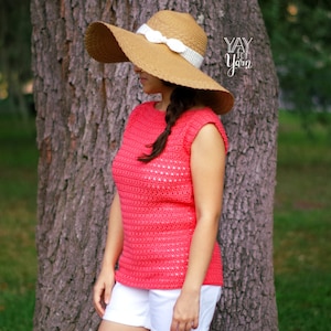Crochet Top Pattern, Crochet Summer Top Pattern, Plus Size Crochet Patterns, Crochet Patterns for Women, Easy Crochet Pattern for Beginners