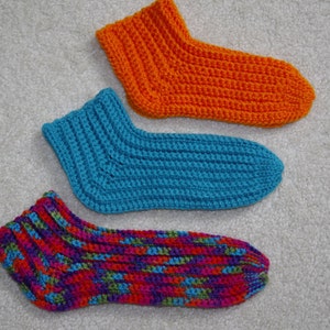 Easy Crochet Sock Pattern, Women's Socks Crochet Pattern, Crochet Slipper Pattern, Bed Socks Crochet Pattern, Stretchy Sleep Socks Pattern image 4