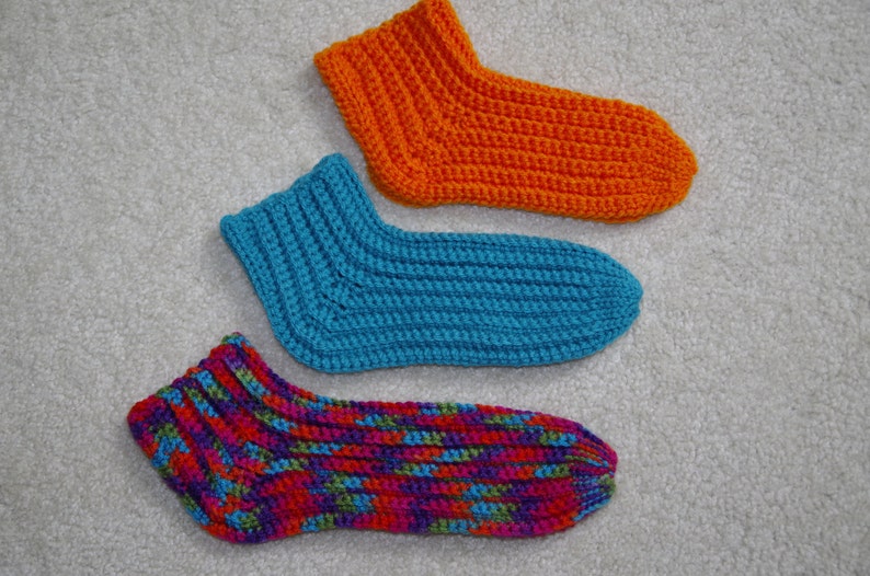 Easy Crochet Sock Pattern, Women's Socks Crochet Pattern, Crochet Slipper Pattern, Bed Socks Crochet Pattern, Stretchy Sleep Socks Pattern image 4