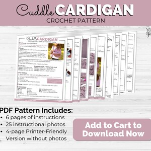 Crochet Cardigan Pattern for Women, Crochet Cocoon Sweater Pattern, Easy Crochet Patterns, Crochet Cocoon Cardigan Pattern for Beginners image 4