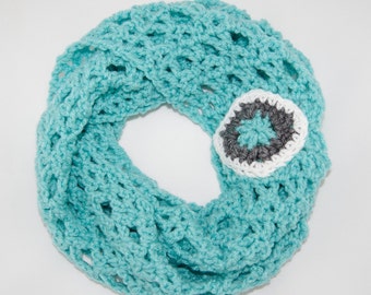 Crochet PATTERN - Diamond Lace Infinity Scarf - Tailles filles à dames - Téléchargement instantané - PDF - Tutoriel photo cartographié