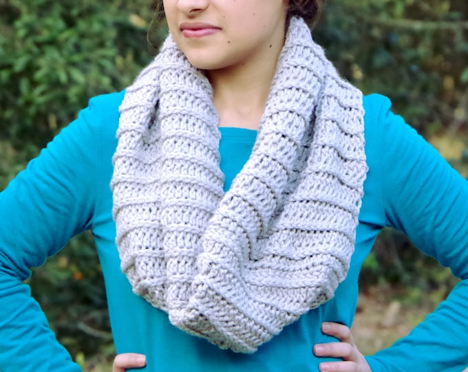 Knit-Look Crochet Cowl - PDF Crochet Pattern & Video Tutorial