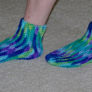 Easy Crochet Sock Pattern, Women's Socks Crochet Pattern, Crochet Slipper Pattern, Bed Socks Crochet Pattern, Stretchy Sleep Socks Pattern image 5