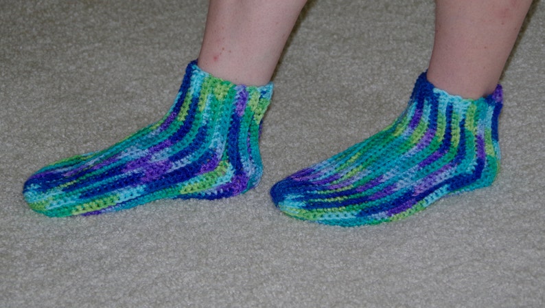 Easy Crochet Sock Pattern, Women's Socks Crochet Pattern, Crochet Slipper Pattern, Bed Socks Crochet Pattern, Stretchy Sleep Socks Pattern image 5