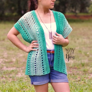 Crochet Summer Cardigan Pattern, Plus Size Crochet Patterns, Beginner Cardigan Crochet Pattern, Easy Crochet Pattern, Summer Crochet Pattern