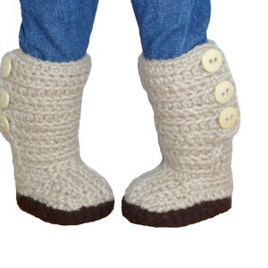 PDF CROCHET PATTERN - Mini Sweater Boots - Shoes fit American Girl Doll & other similar 18 inch dolls - Instant Download