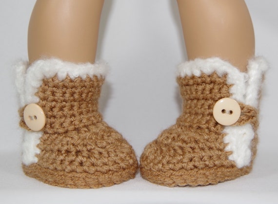 Crochet Boot Pattern for American Girl Dolls Furry Doll Boots Crochet Pattern Crochet Ugg Boots Winter Doll Shoes Crochet Pattern
