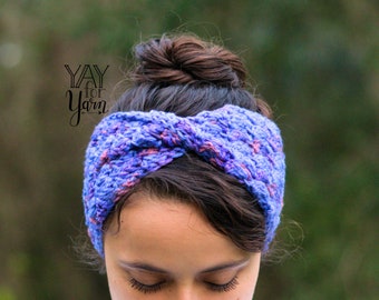 PDF Crochet Pattern - Twisted Earwarmer - Quick & Easy Crochet Project for Beginners - 10 Sizes, Baby to Adult