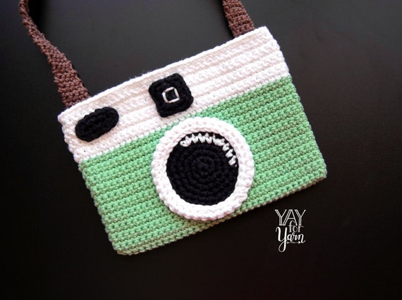 crochet camera bag