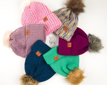 Children's Hat Knitting Pattern, Kids Hat Knitting Pattern, Easy Knitting Pattern, Toddler Hat Knitting Pattern, Beginner Knit Hat Pattern